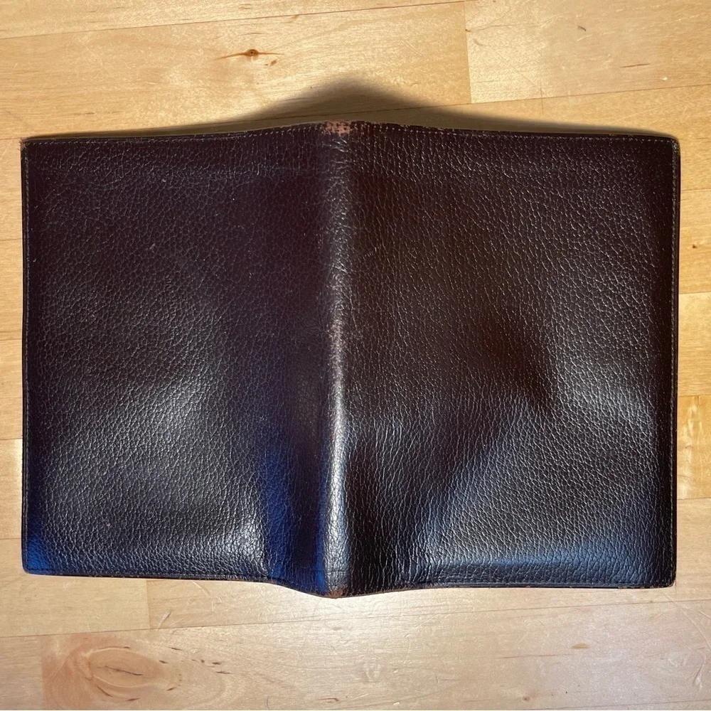 Vintage Steerhide Leather Wallet Attache Billfold Money Clip Brown Leather